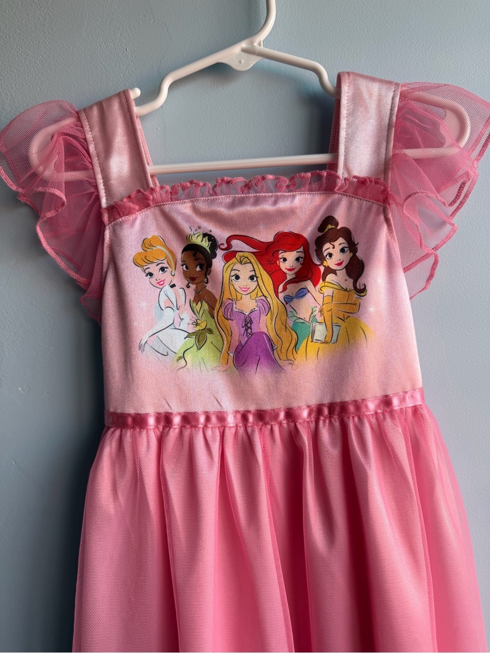 Girls Pink Disney Princess Nightgown Dress Size 5T - Picture 4 of 14